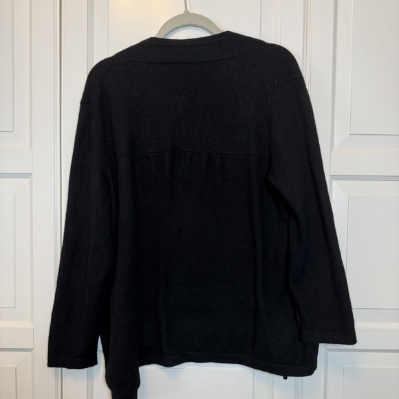 Charter Club Women's Open Front Black Cashmere Cardigan Sz: M Quiet Luxury - Picture 5 of 7